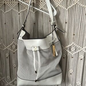 Vince Camuto Leather White Hobo Tote